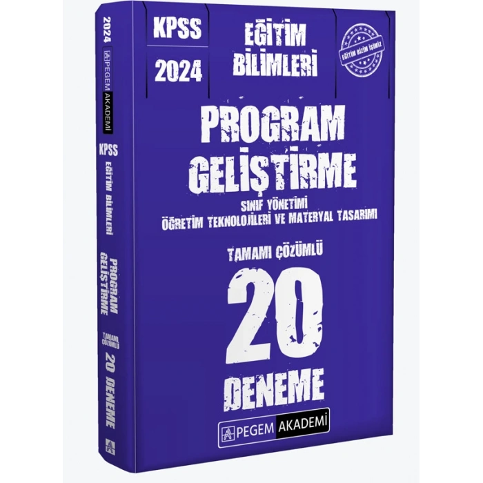 2024 KPSS Eğitim Bilimleri Program Geliştirme 20 Deneme