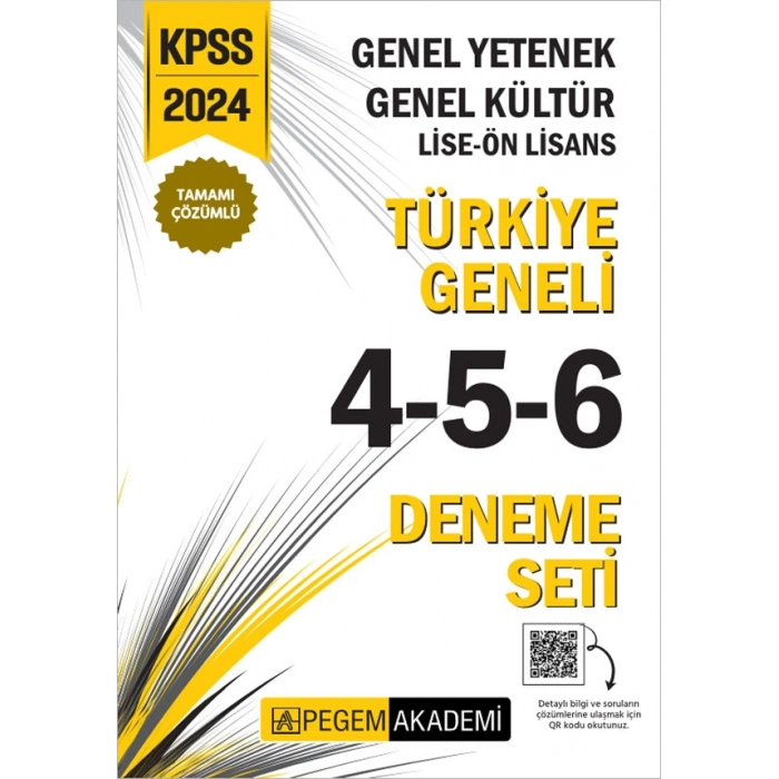 2024 KPSS Genel Yetenek Genel Kültür Lise-Ön Lisans Tamamı Çözümlü Türkiye Geneli Tamamı Çözümlü 4-5-6 (3lü Deneme Seti)