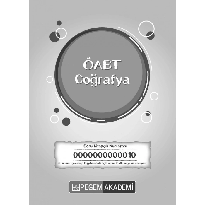 2024 TG10 ÖABT Coğrafya Öğretmenliği Deneme Sınavı