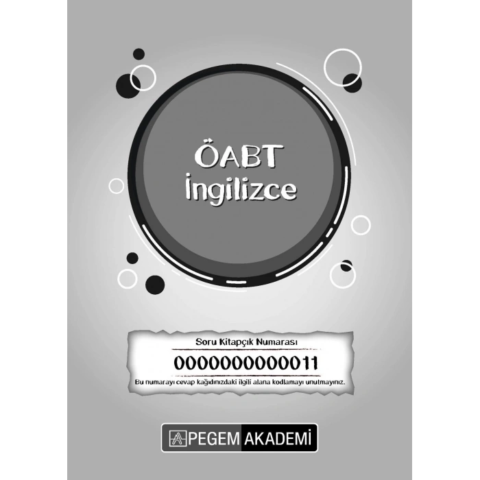 2024 TG11 ÖABT İngilizce Öğretmenliği Deneme Sınavı