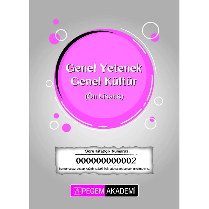 2024 TG2 KPSS Ön Lisans GYGK Deneme Sınavı