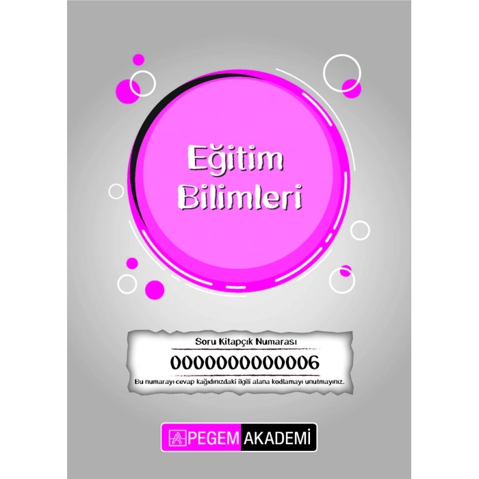 2024 TG6 KPSS Eğitim Bilimleri Deneme Sınavı