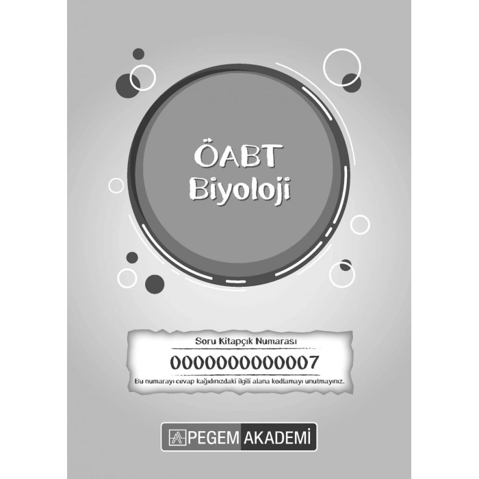 2024 TG7 ÖABT Biyoloji Öğretmenliği Deneme Sınavı