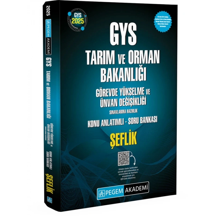2025 GYS Tarım ve Orman Bakanlığı Görevde Yükselme Sınavlarına Hazırlık Konu Anlatımlı Soru Bankası - ŞEFLİK