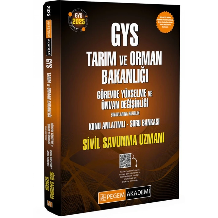 2025 GYS Tarım ve Orman Bakanlığı Görevde Yükselme Sınavlarına Hazırlık Konu Anlatımlı Soru Bankası - Sivil Savunma Uzmanı