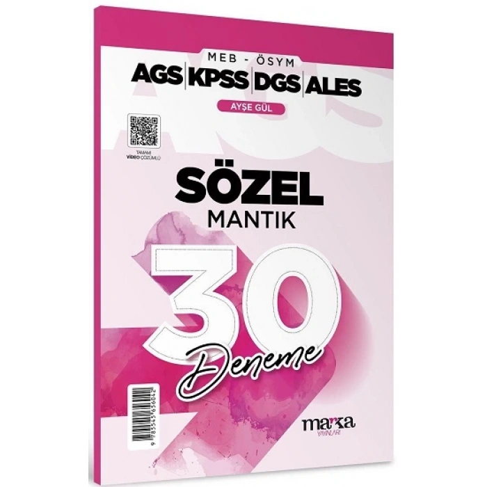2025 MEB AGS KPSS DGS ALES Sözel Mantık 30 Deneme Tamamı Video Çözümlü