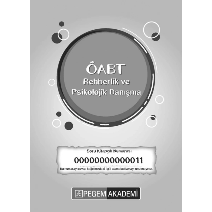 2025 TG11 ÖABT Psikolojik Danışma ve Rehberlik Öğretmenliği Deneme Sınavı