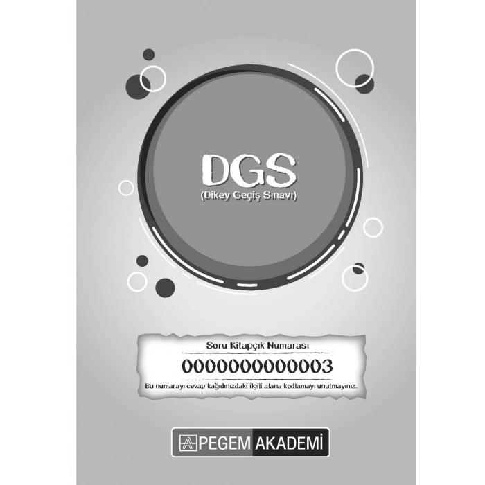 2025 TG3 DGS Deneme Sınavı