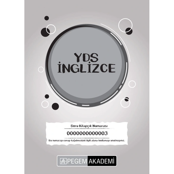 2025 TG3 YDS İngilizce Deneme Sınavı