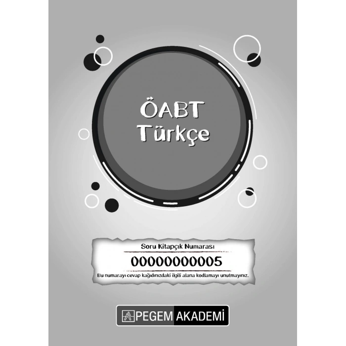 2025 TG5 ÖABT Türkçe Öğretmenliği Deneme Sınavı