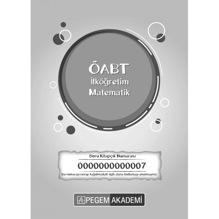 2025 TG7 ÖABT İlköğretim Matematik Öğretmenliği Deneme Sınavı