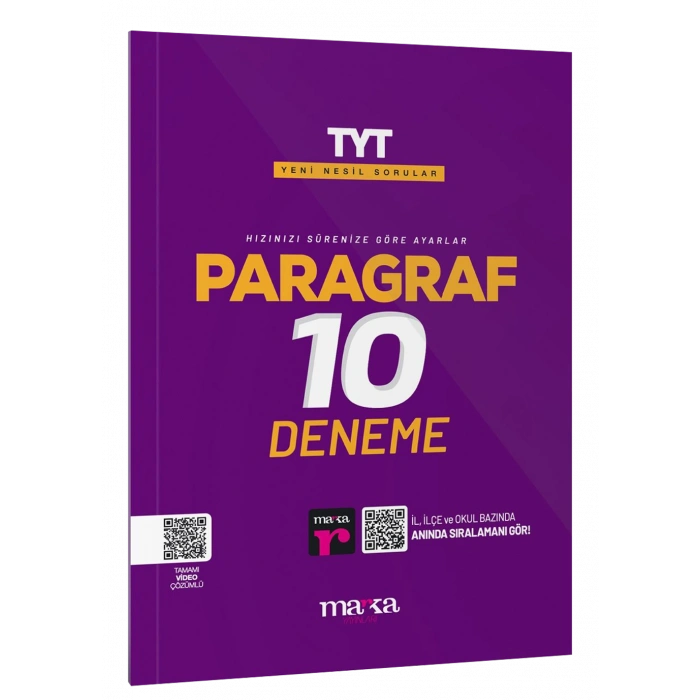 2025 TYT Paragraf 10 Deneme Tamamı Video Çözümlü Marka Yayınları
