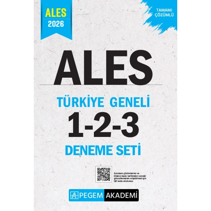 2026 Ales Tamamı Çözümlü Türkiye Geneli 1-2-3 (3lü Deneme Seti)