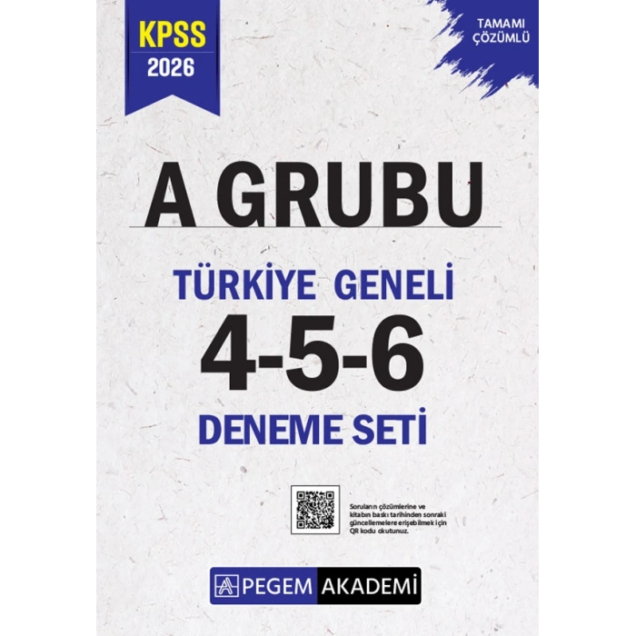 2026 KPSS A Grubu Tamamı Çözümlü Türkiye Geneli 4-5-6 (3lü Deneme Seti)
