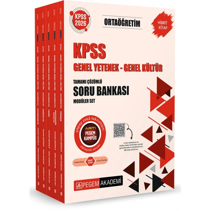 2026 KPSS Genel Yetenek Genel Kültür Ortaöğretim Tamamı Çözümlü Soru Bankası Modüler Set (5 Kitap)