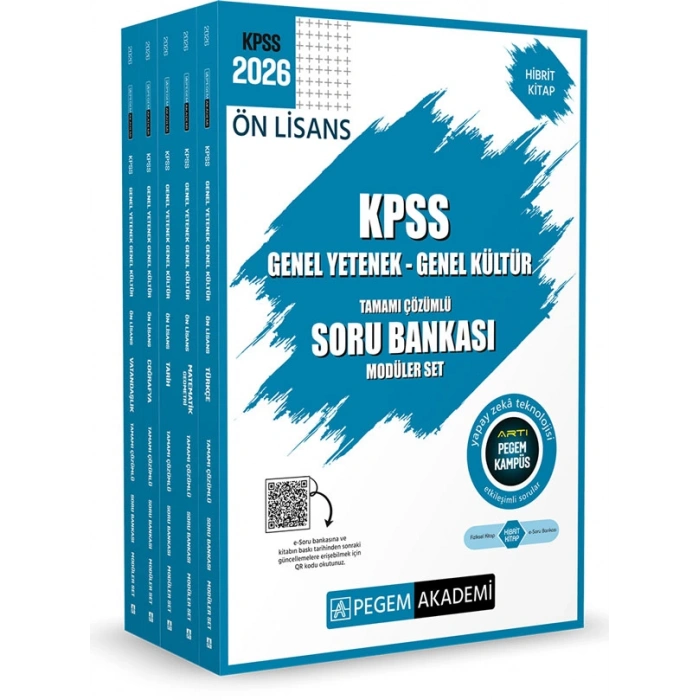 2026 KPSS Ön Lisans Genel Yetenek Genel Kültür Tamamı Çözümlü Soru Bankası Modüler Set (5 Kitap)