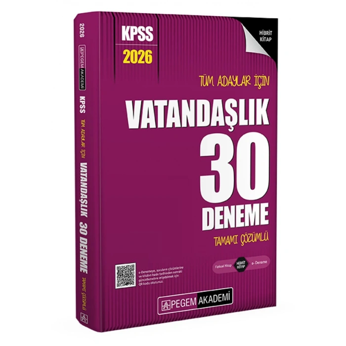 2026 KPSS Tüm Adaylar İçin Vatandaşlık 30 Deneme Tamamı Çözümlü