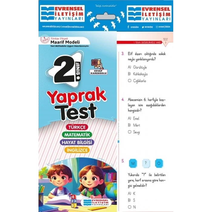 2.Sınıf Maarif Model Tüm Dersler Yaprak Test