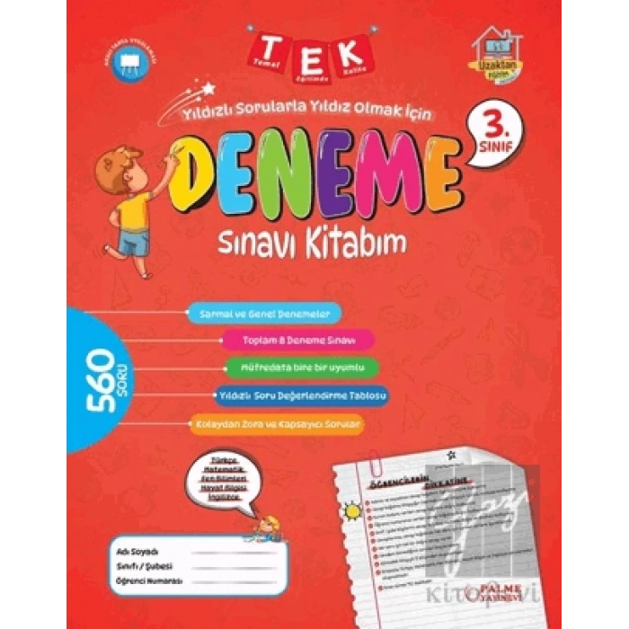 3. Sınıf Tek Deneme Sınavı Kitabım