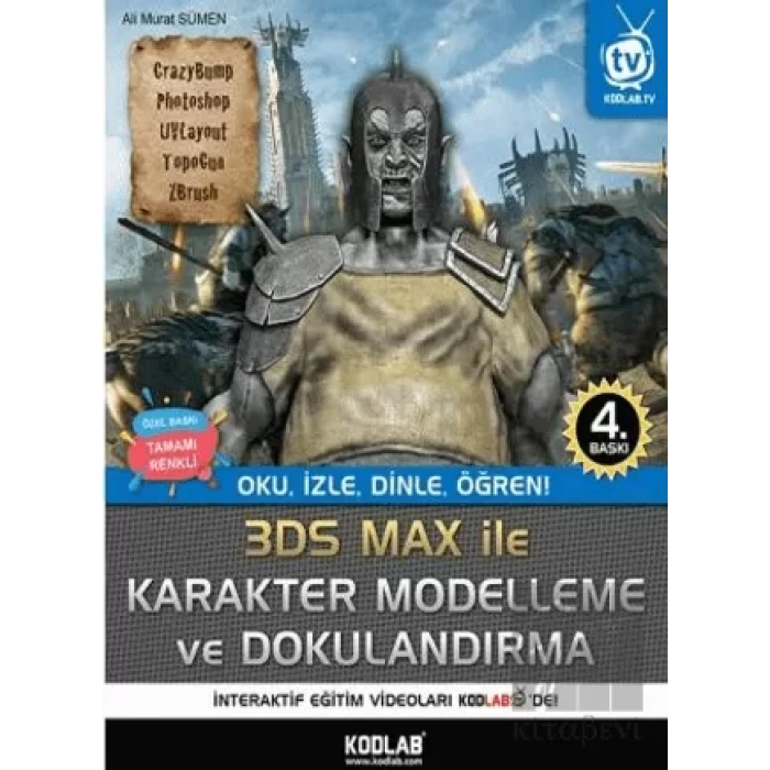 3D Studio Max Karakter Modelleme ve Dokulandırma (Renkli Baskı)