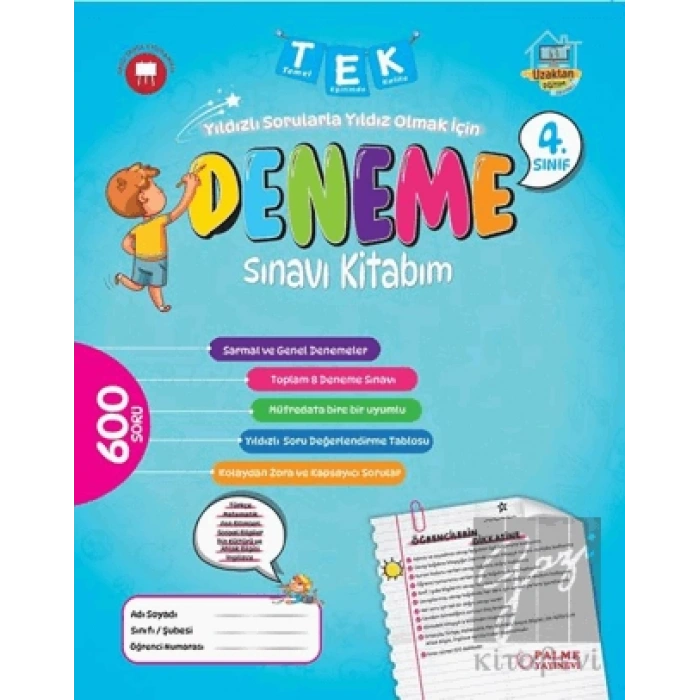 4. Sınıf Tek Deneme Sınavı Kitabım