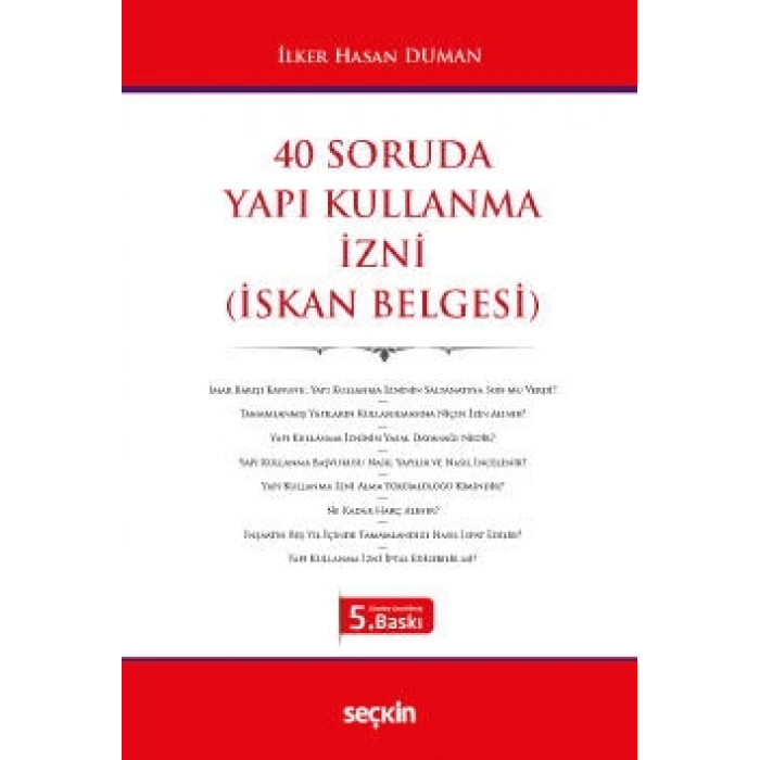 40 Soruda Yapı Kullanma İzni (İskan Belgesi)