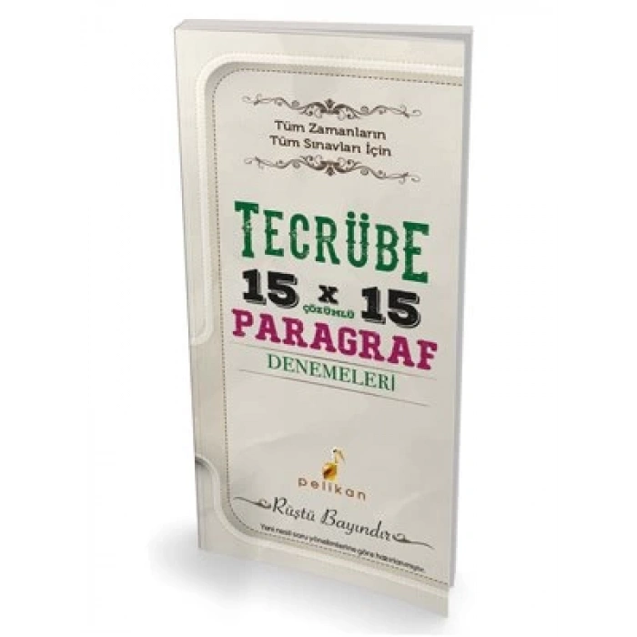 Tecrübe 15X15 Paragraf Deneme Sınavı Pelikan Yayınları