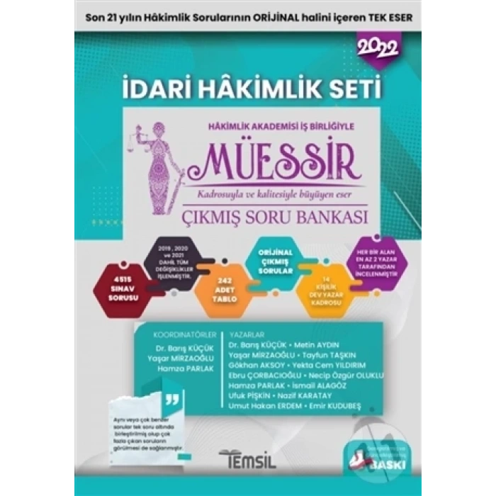 Müessir Çıkmış Soru Bankası İdari Hakimlik Seti/Barış