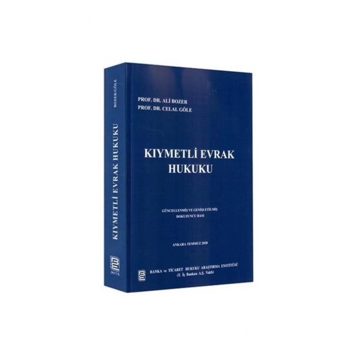 Kıymetli Evrak Hukuku Ali Bozel Celal Göle