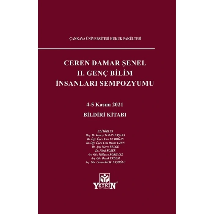 Ceren Damar Şenel Iı. Genç Bilim Insanları Sempozyumu
