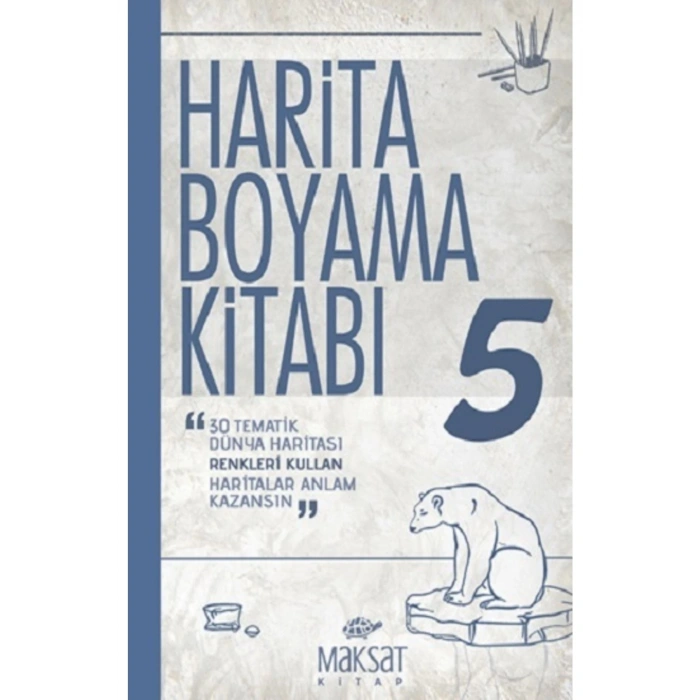 Harita Boyama Kitabı - Dünya 5 - - Veli Kural Kitabı
