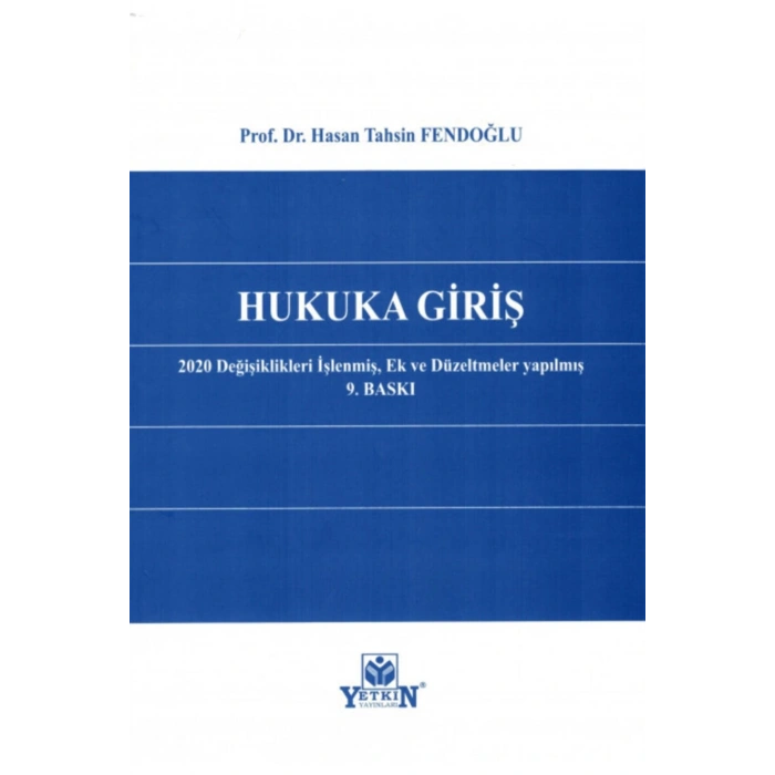 Hukuka Giriş-hasan Tahsin Fendoğlu