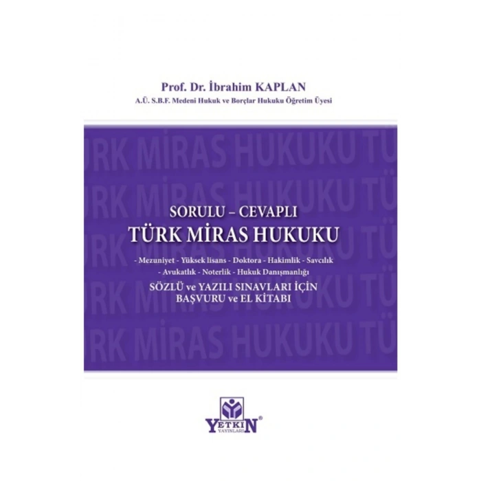 Türk Miras Hukuku-ibrahim Kaplan