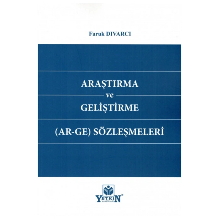 Araştırma Ve Geliştirme(ar-ge) Sözleşmeleri-faruk Dıvarcı