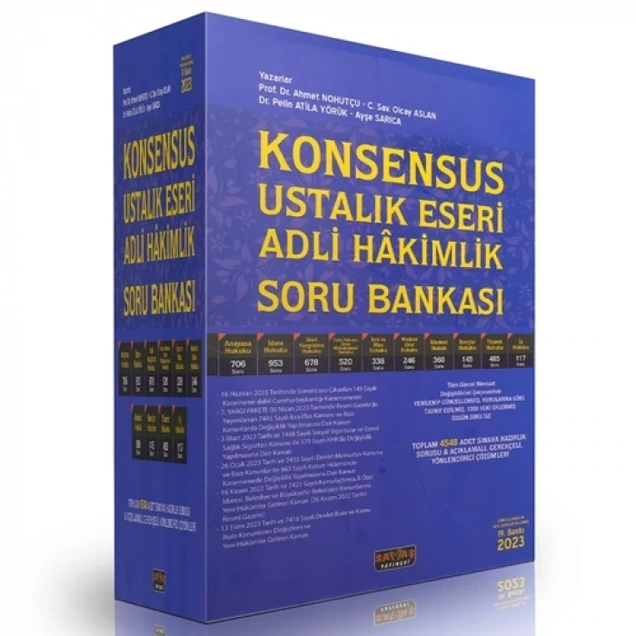 KONSENSUS Ustalık Eseri Adli Hakimlik Soru Bankası Savaş Yayınları 2023