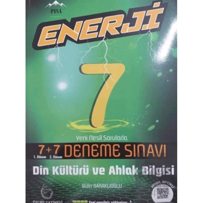 7. Sınıf Din Kültürü ve Ahlak Bilgisi Enerji 7+7 Deneme Sınavı