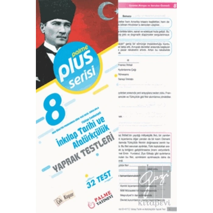 8. Sınıf Pus Serisi T.C. İnkılap Tarihi ve Atatürkçülük Yaprak Testleri
