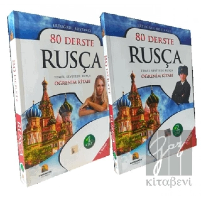 80 Derste Rusça Temel Seviyede Öğrenim Kitabı 2 Cilt