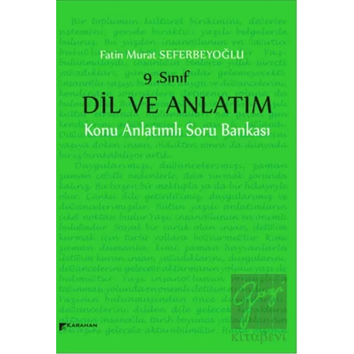 9. Sınıf Dil ve Anlatım Konu Anlatımlı Soru Bankası