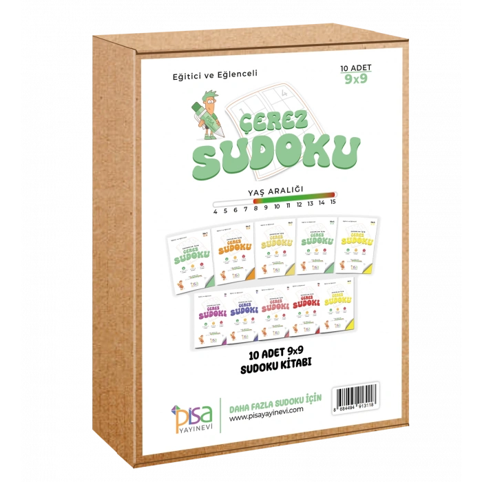 9x9 Eğitici ve Eğlenceli 10 Adet Çerez Sudoku Set