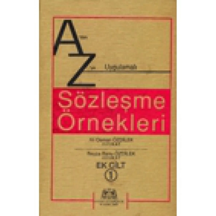 ADAN ZYE UYGULAMALI SÖZLEŞME ÖRNEKLERİ EK CİLT1