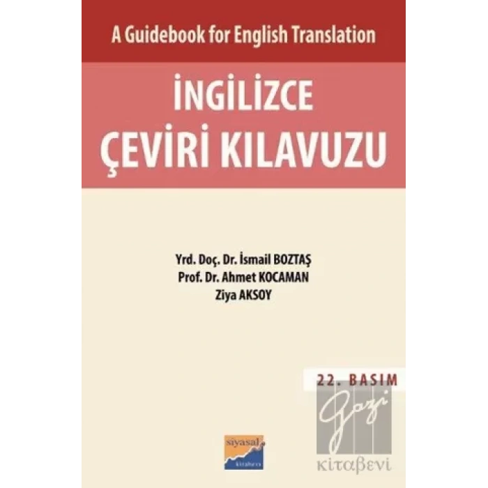 İngilizce Çeviri Kılavuzu - Cevap Anahtarı (A Guidebook For English Translation)
