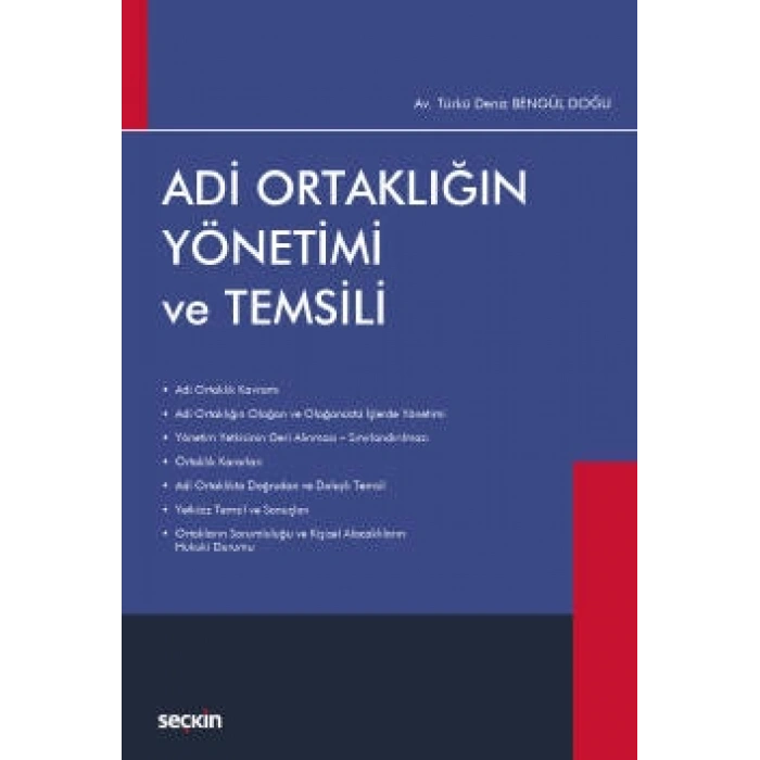 Adi Ortaklığın Yönetimi ve Temsili