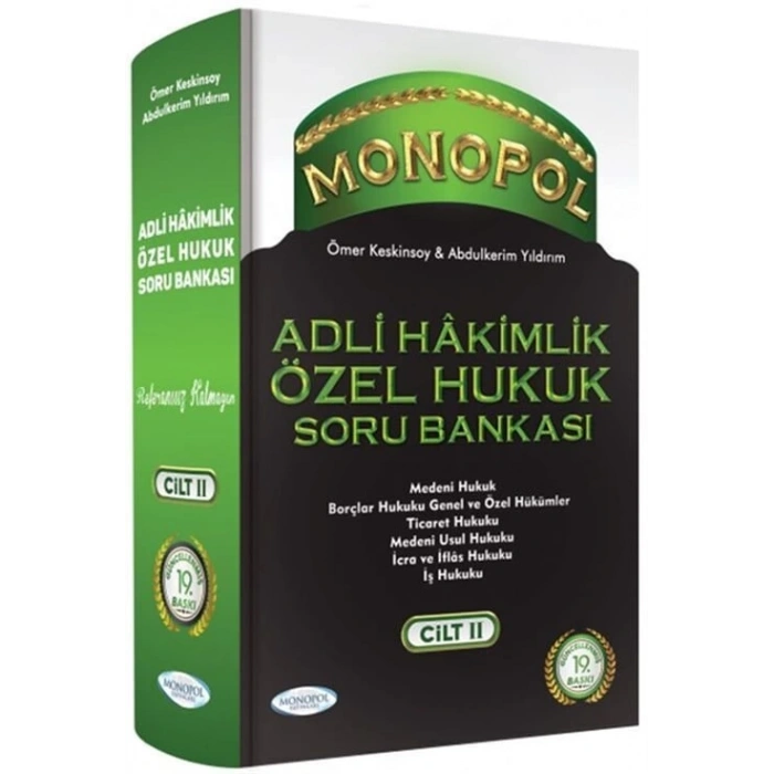 Adli Hakimlik Özel Hukuk Soru Bankası