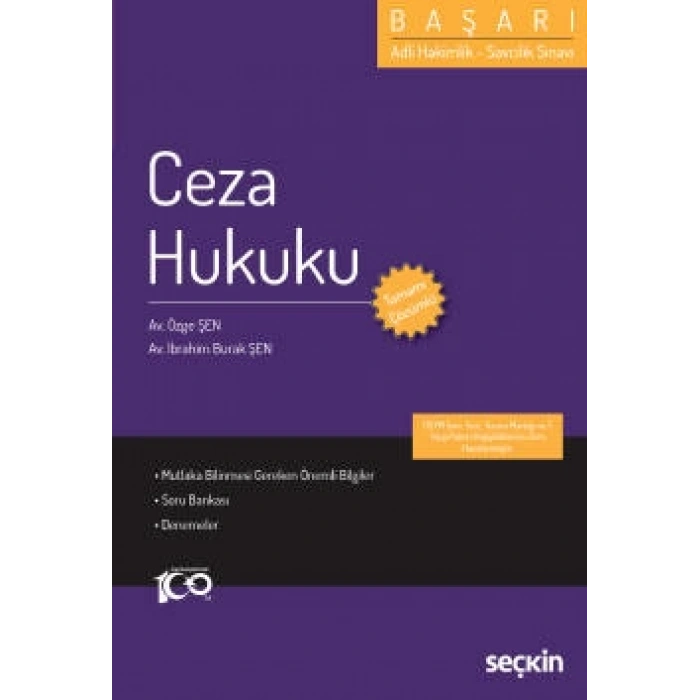 Adli Hakimlik – Savcılık SınavıBAŞARI – Ceza Hukuku