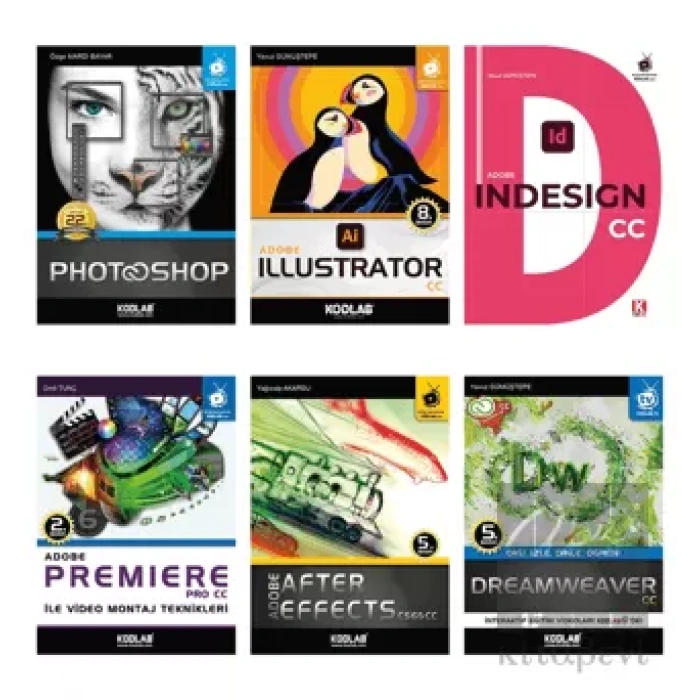 Adobe Grafik Tasarım Uzmanlığı Seti (6 Kitap Takım)