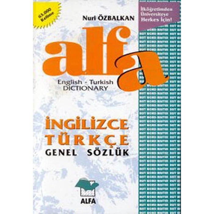 Alfa İngilizce - Türkçe Genel Sözlük