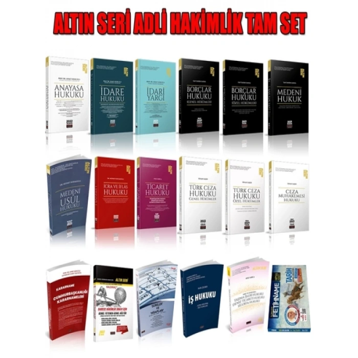 Altın Seri Adli Hakimlik Sınavlarına Hazırlık Konu Anlatımlı Set 2023