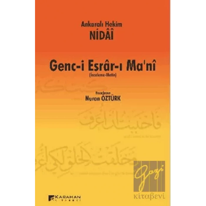 Ankaralı Hekim Nidai Genc-i Esrar-ı Mani