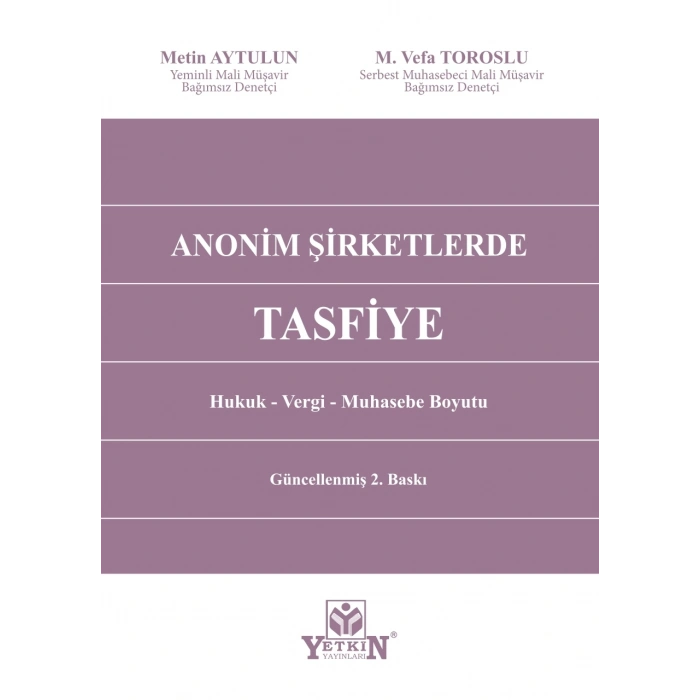 Anonim Şirketlerde Tasfiye